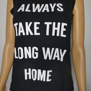 Alternative Always Take the Long Way Home T Shirt Sleeveless Tank Top XS